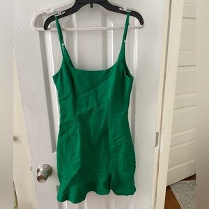 Green mini cocktail dress